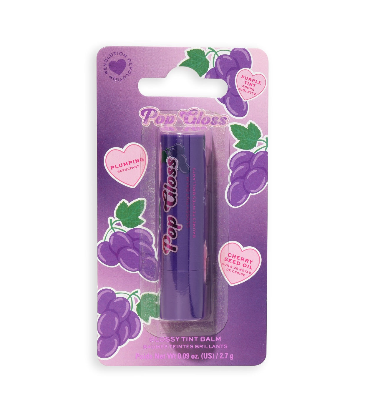 I Heart Revolution - Bálsamo labial Pop Gloss - Grape Purple