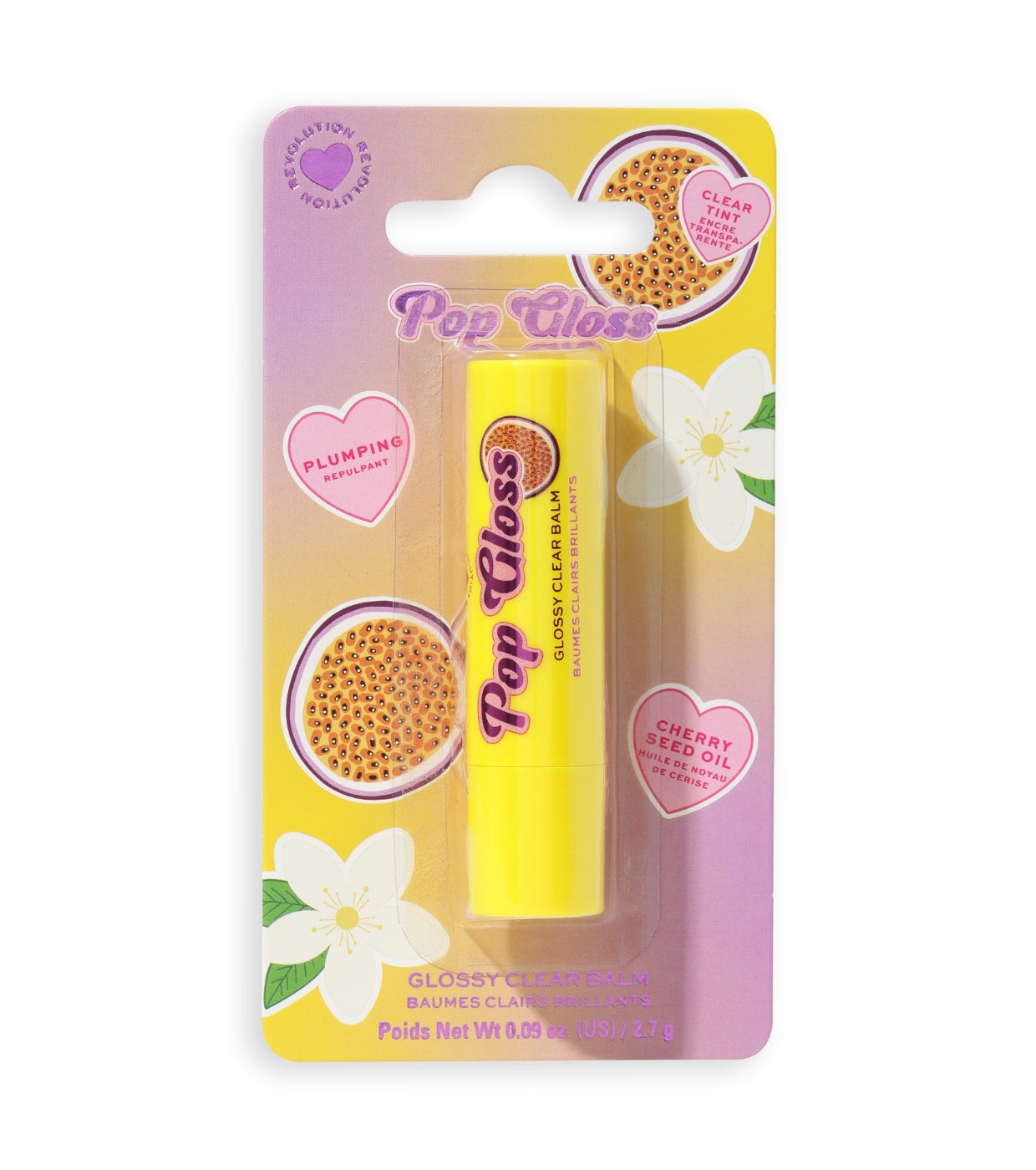 I Heart Revolution - Bálsamo Labial Pop Gloss - Passionfruit Clear