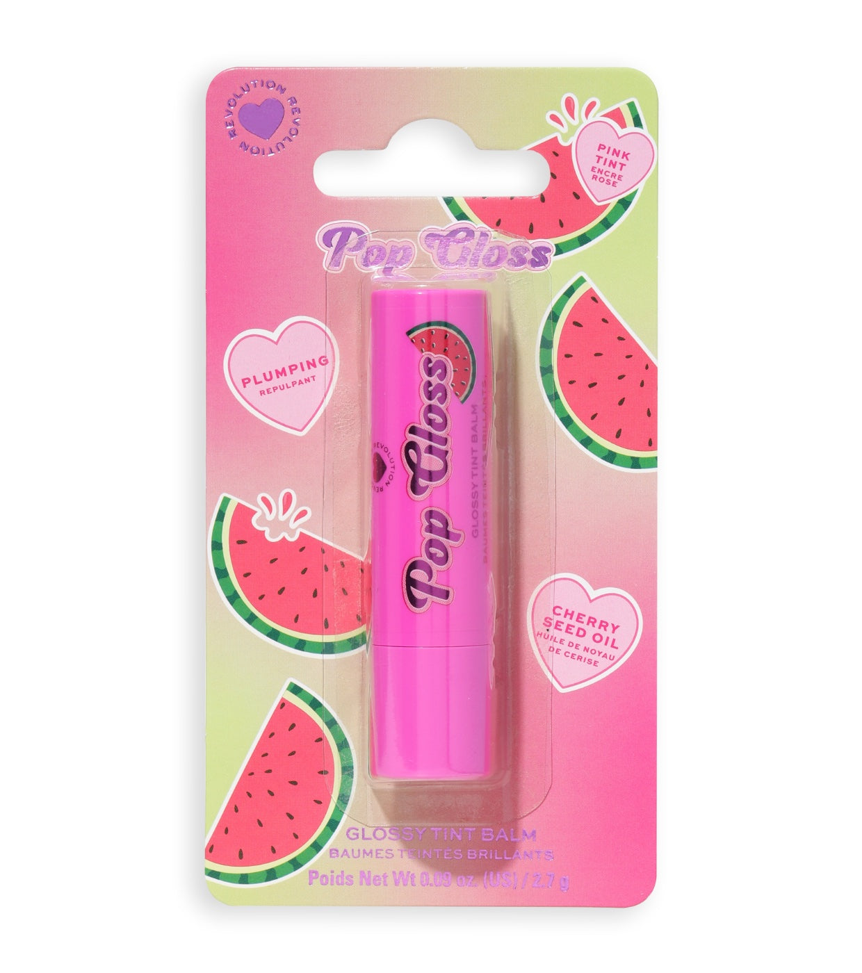 I Heart Revolution - Bálsamo Labial Pop Gloss - Watermelon Pink