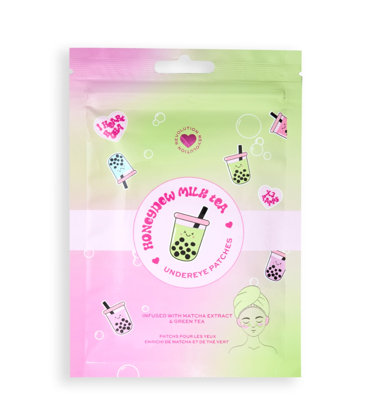 I Heart Revolution - *I Heart Boba* - Tapa-olhos Honeydew Mik Tea - Extrato de chá Matcha