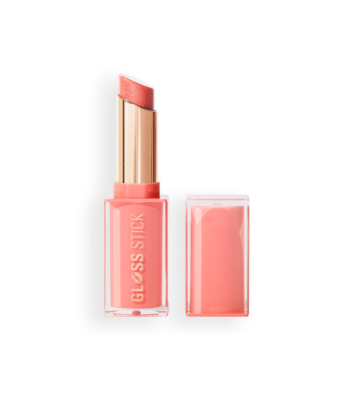 Makeup Revolution - Batom Pout Lip Gloss Stick - Shimmer Peach Sorbet Nude