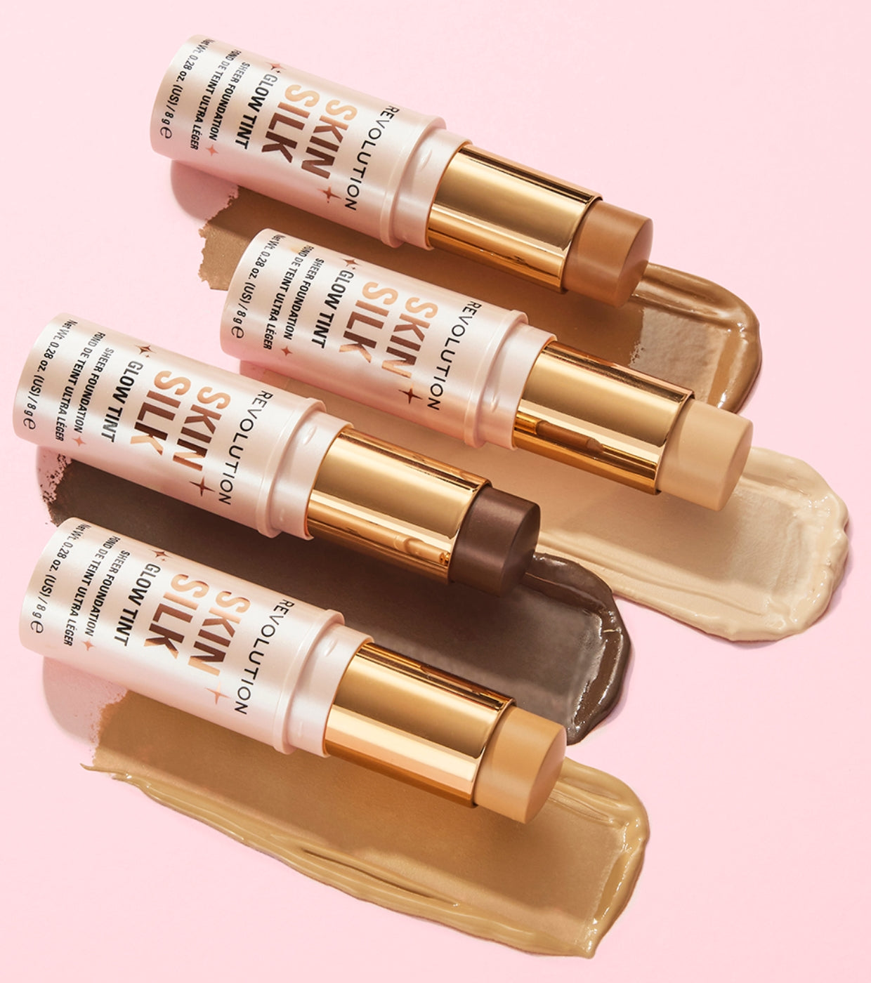 Makeup Revolution - Base de maquiagem em bastão Skin Silk Glow Tint Sheer Foundation - Medium Neutral