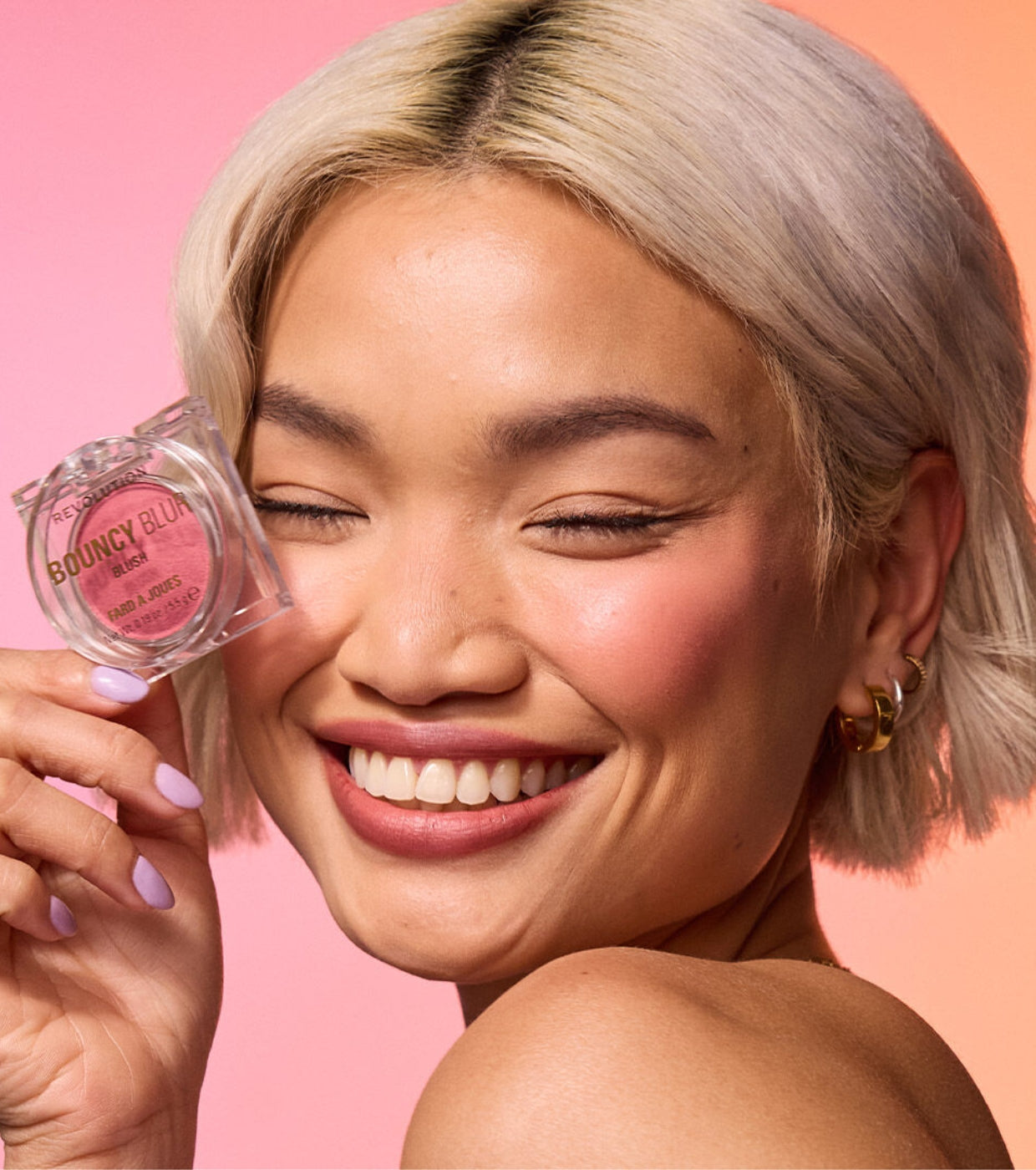 Makeup Revolution - Blush Cream to Powder Bouncy Blur - Blurry Rose