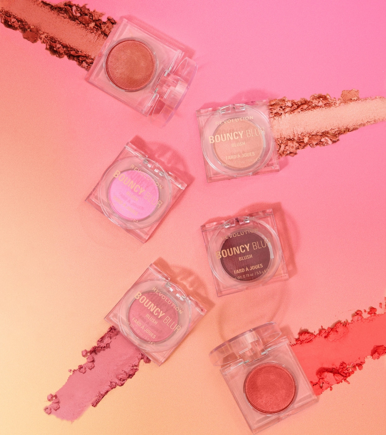 Makeup Revolution - Blush Cream to Powder Bouncy Blur - Bouncy Berry