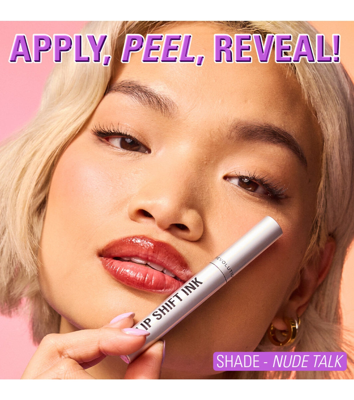 Makeup Revolution - Delineador de lábios Lip Shift Ink Peel Off - Nude Talk