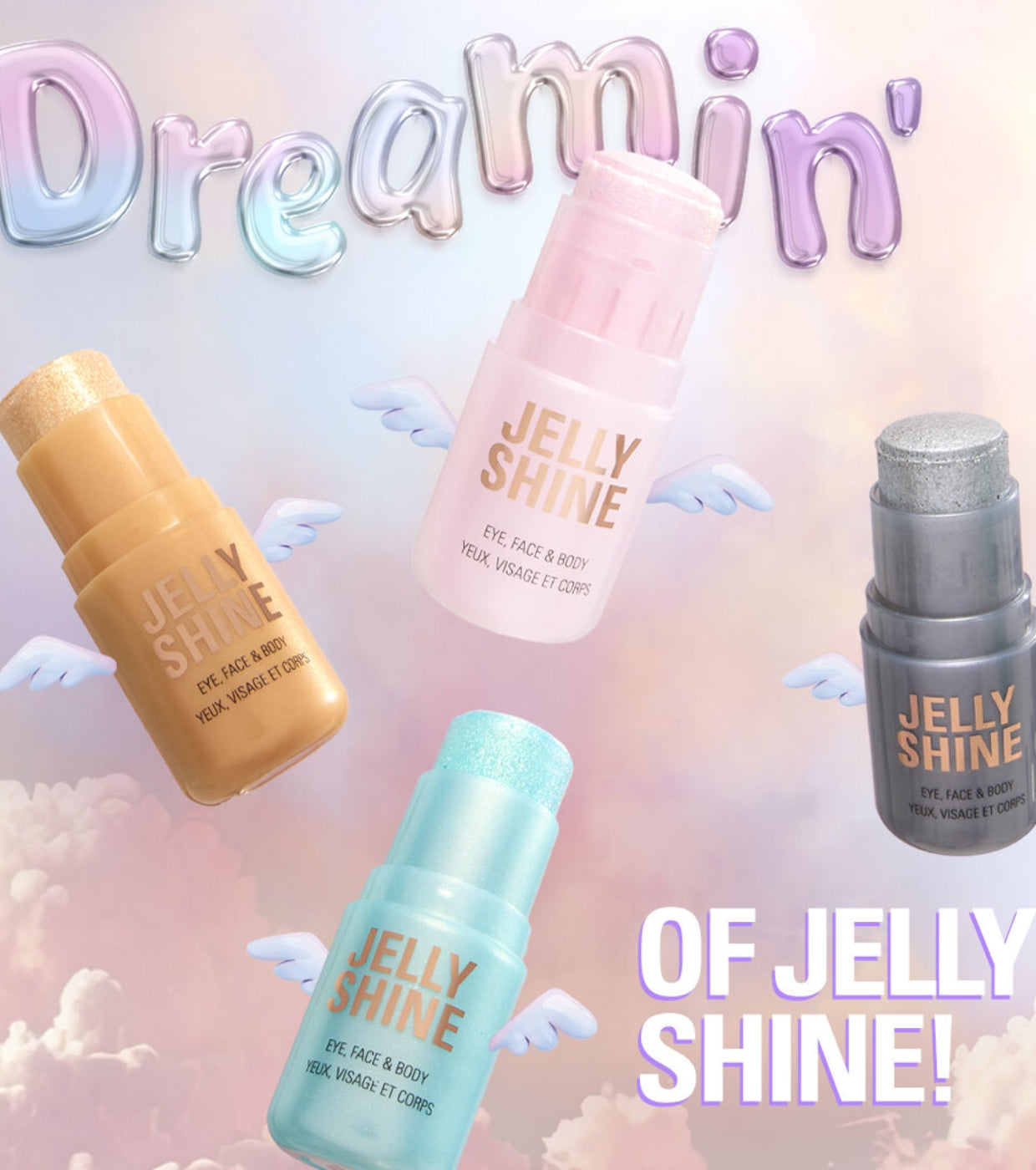 Makeup Revolution - Iluminador Jelly Shine Shadow and Highlight Stick - Silver Moonlight