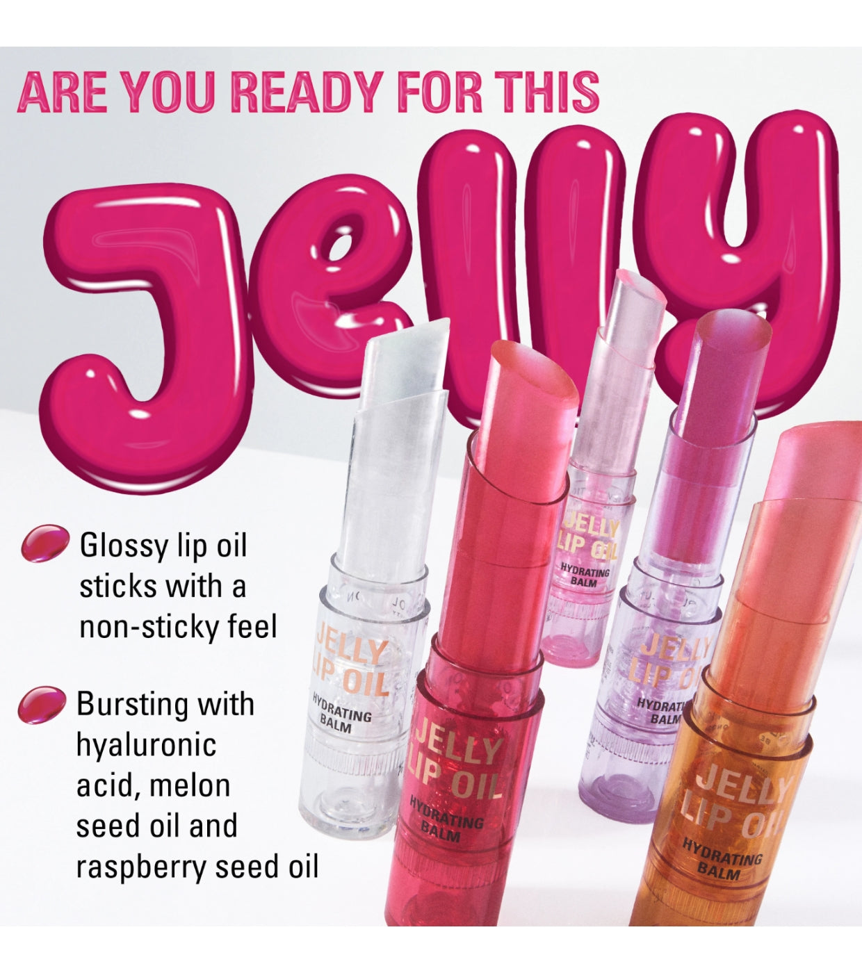 Revolution - Óleo labial em bastão Jelly - Candy Ice Pink