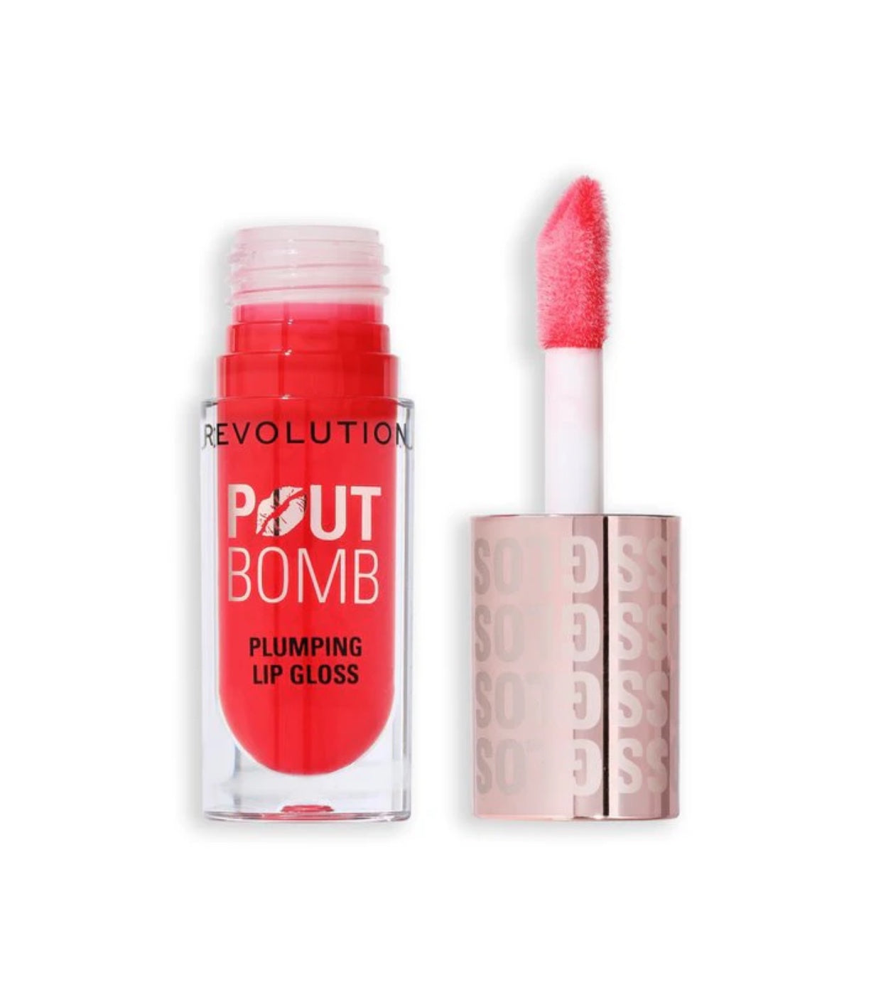 Revolution - Brilho labial volumizante Pout Bomb - Cherry Sheer Red