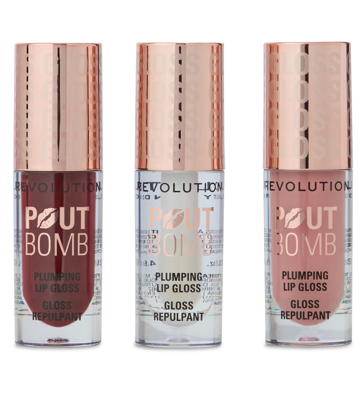 Revolution - Trio de Brilho Labial Volumoso Pout Bomb