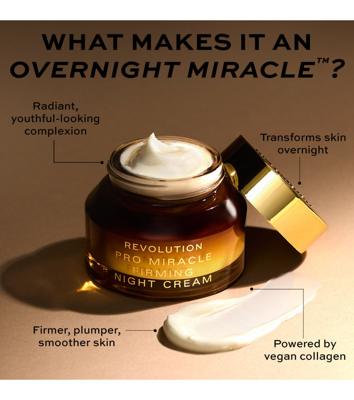 Revolution Pro - Creme noturno de colágeno Miracle Firming