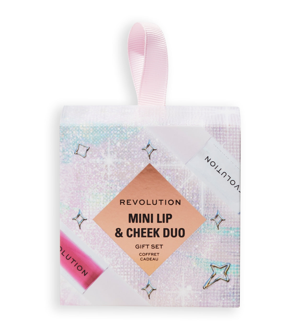 Revolution - Conjunto Mini Lip & Cheek Duo - Mini Blush Bomb Cream Blusher Cute Pink Mini Pout Bomb Clear Shimmer