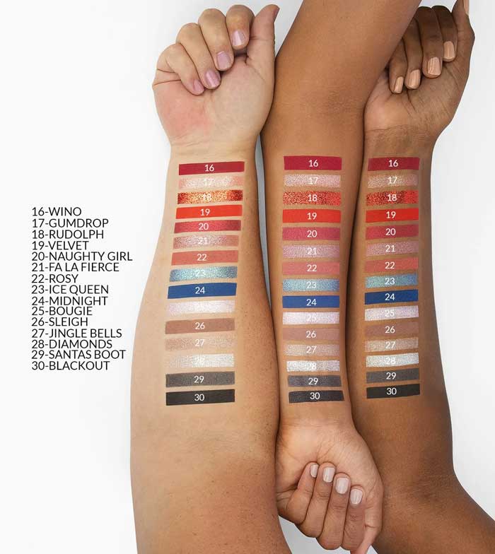 BH Cosmetics - *Miss Claus* - A paleta de sombras The lit list