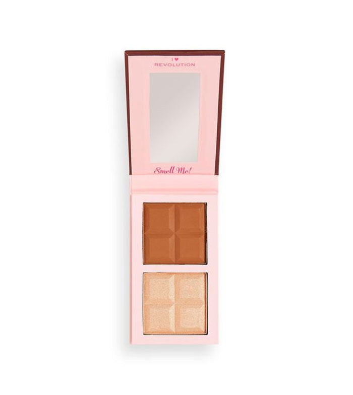 I Heart Revolution - iluminador e paleta de contorno Chocolate Contour - Medium