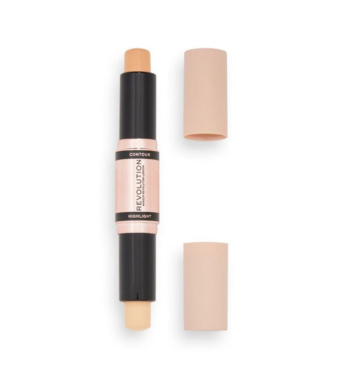 Makeup Revolution - Contorno e iluminador de bastão de base rápida - Fair