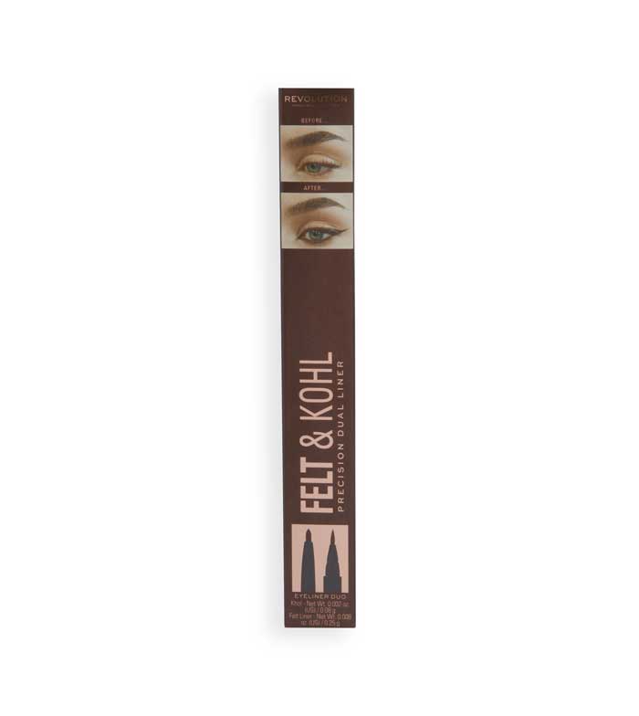 Revolution - Delineador Felt & Kohl Precision Dual Liner - Brown