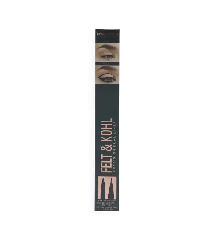 Revolution - Delineador Felt & Kohl Precision Dual Liner - Green