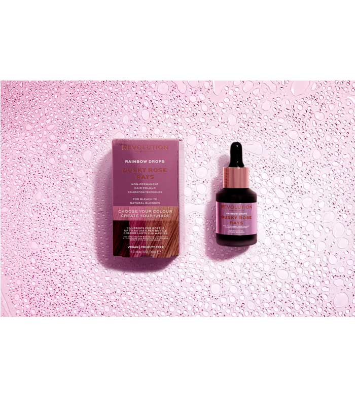 Revolution Haircare - Coloração temporária Rainbow Drops - Dusky Rose Rays
