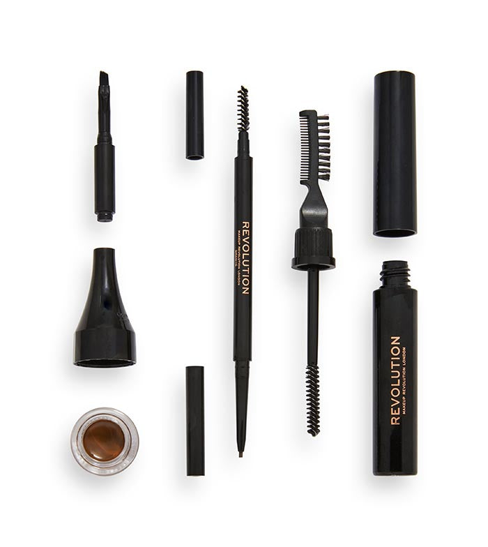 Revolution - Kit de sobrancelha Ultra Brow Builder - Ash Brown