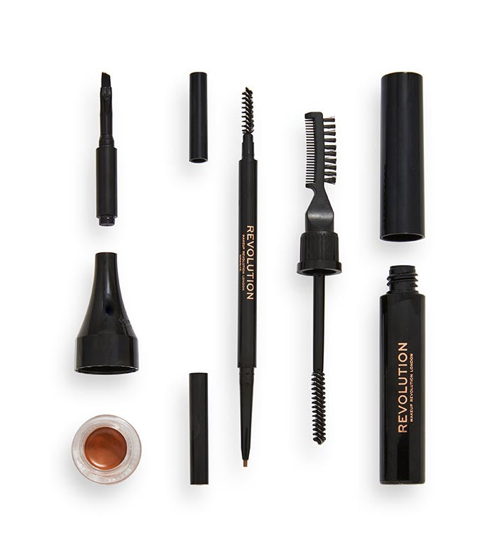 Revolution - Kit de sobrancelha Ultra Brow Builder - Medium Brown