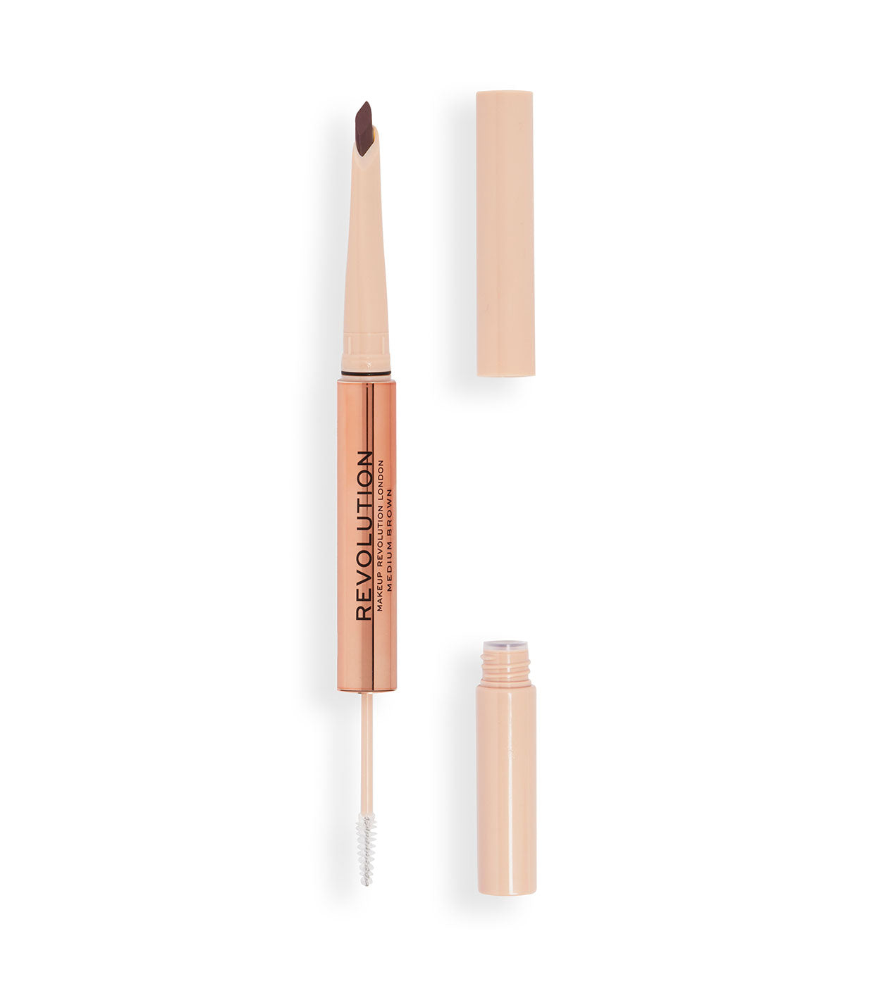 Revolution - Lápis de sobrancelha Fluffy Brow Filter Duo - Medium Brown
