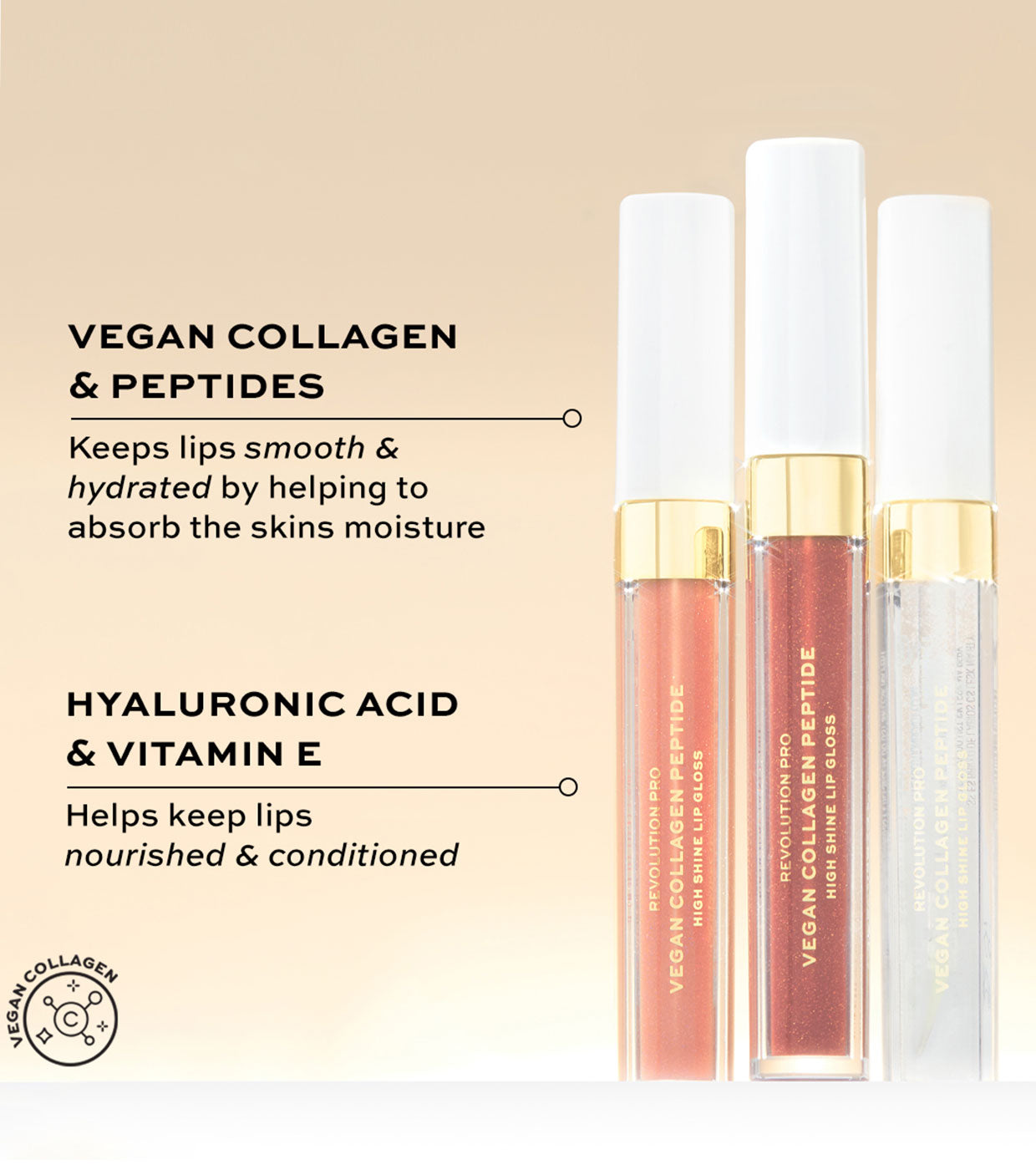 Revolution Pro - Brilho Labial Vegan Collagen Peptide - Bella