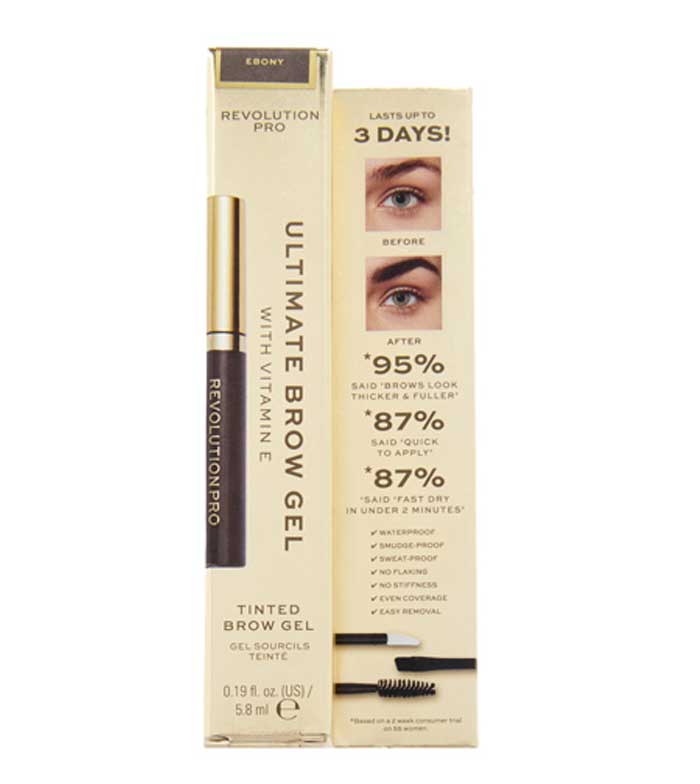 Revolution Pro - Gel para sobrancelhas Ultimate Brow - Ebony