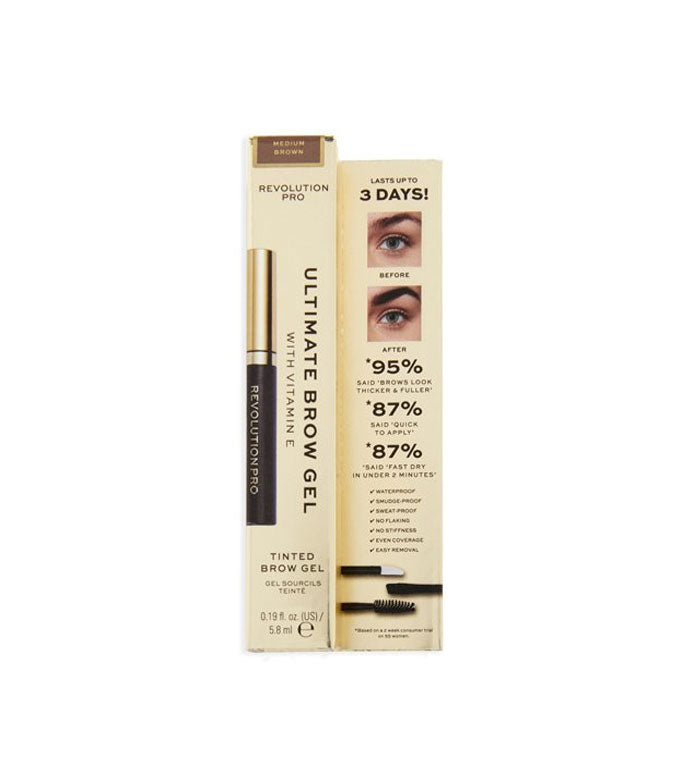 Revolution Pro - Gel para sobrancelhas Ultimate Brow - Medium Brown