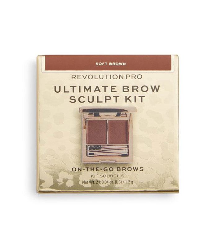 Revolution Pro - Kit de sobrancelha Ultimate Brow Sculpt Kit - Soft Brown