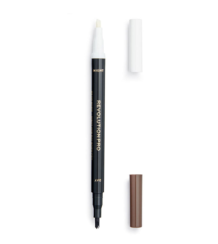 Revolution Pro - Lápis e soro de sobrancelhas 24Hr Brow - Warm Brown