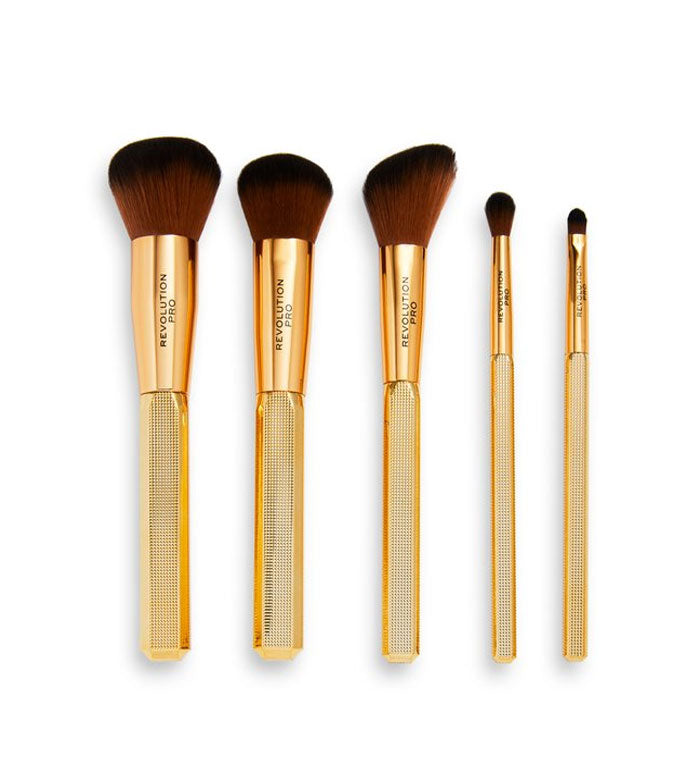 Revolution Pro - Conjunto de pincéis Rockstar Gold Edition