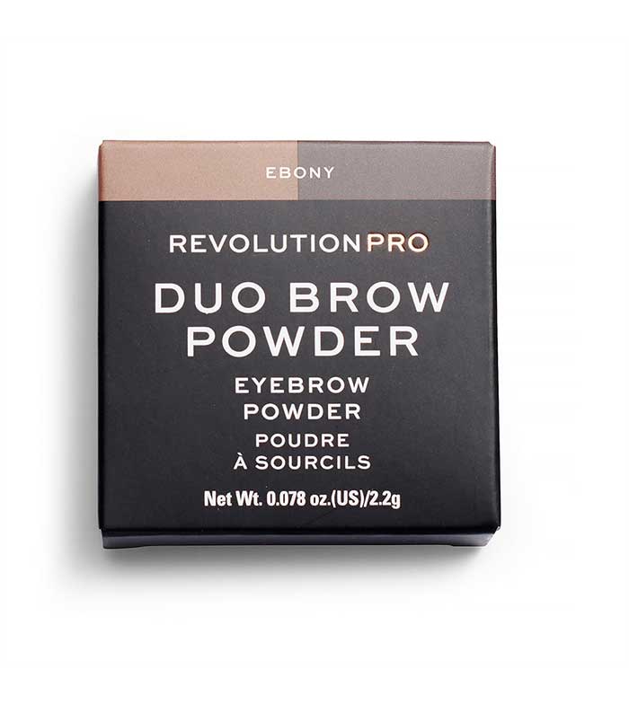 Revolution Pro - Sombra de sobrancelha em pó Duo Brow - Ebony