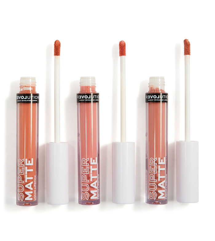 Revolution Relove - Conjunto de 3 batons líquidos Super Matte - Blush