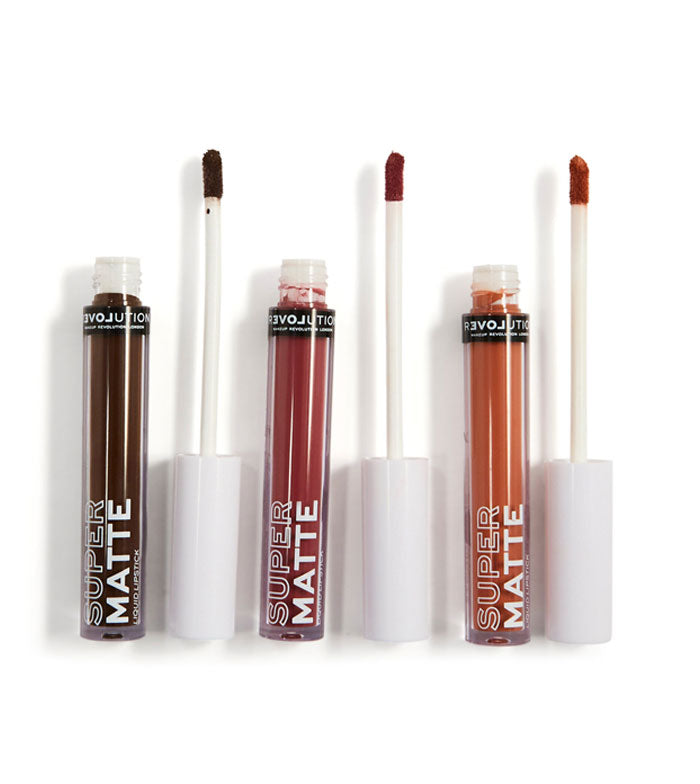 Revolution Relove - Conjunto de 3 batons líquidos Super Matte - Wonder