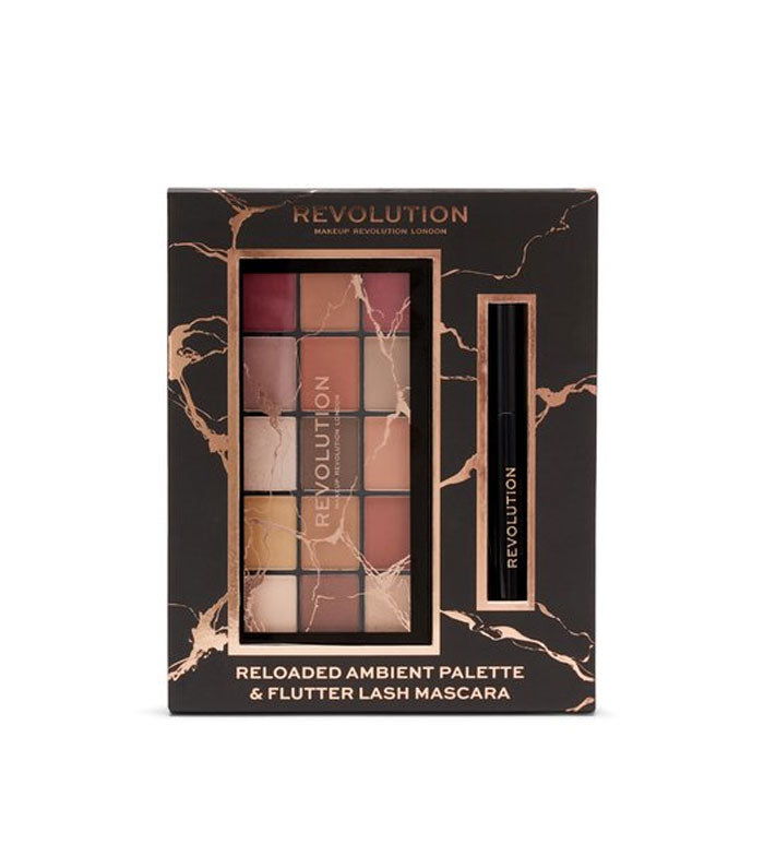 Revolution - Conjunto de presente com paleta de sombras Reloaded Ambient e rímel Flutter Lash