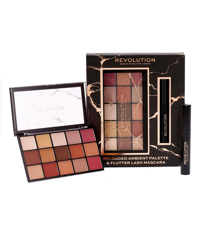 Revolution - Conjunto de presente com paleta de sombras Reloaded Ambient e rímel Flutter Lash