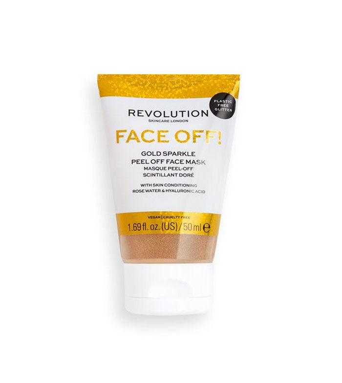 Revolution Skincare - Máscara facial Face Off! - Gold Glitter
