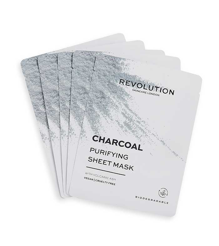 Revolution Skincare - Pacote de 5 máscaras de carvão