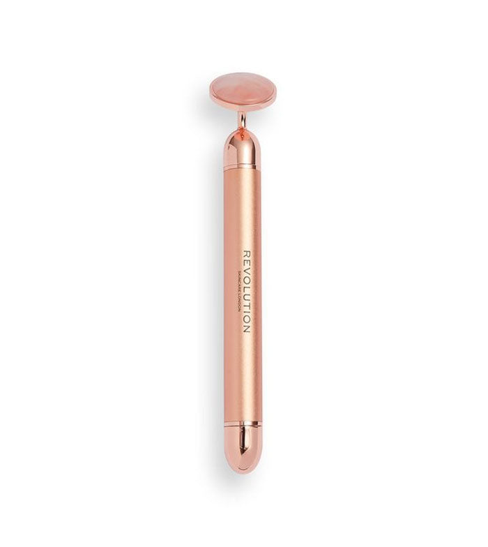 Revolution Skincare - Rolo facial vibratório de quartzo rosa