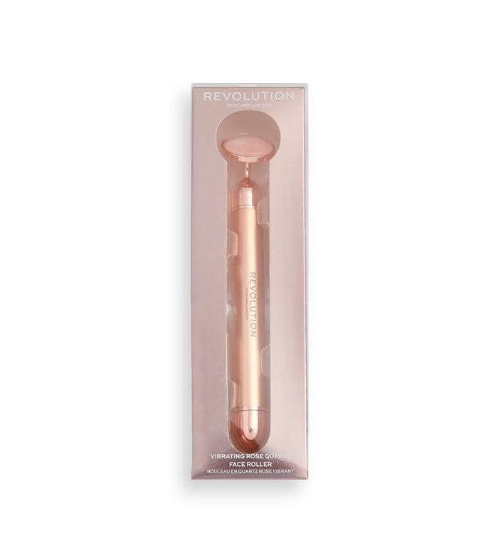 Revolution Skincare - Rolo facial vibratório de quartzo rosa