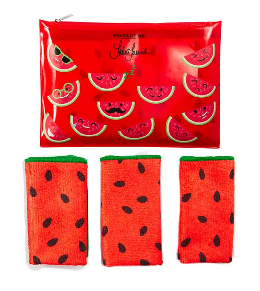 Revolution Skincare - Toalhas de removedor de maquiagem de microfibra x Jake Jamie - Watermelon