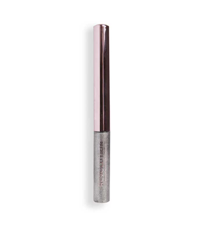 Revolution - *Ultimate Lights* - Delineador Líquido Chromatic Eyeliner - Silver Flash