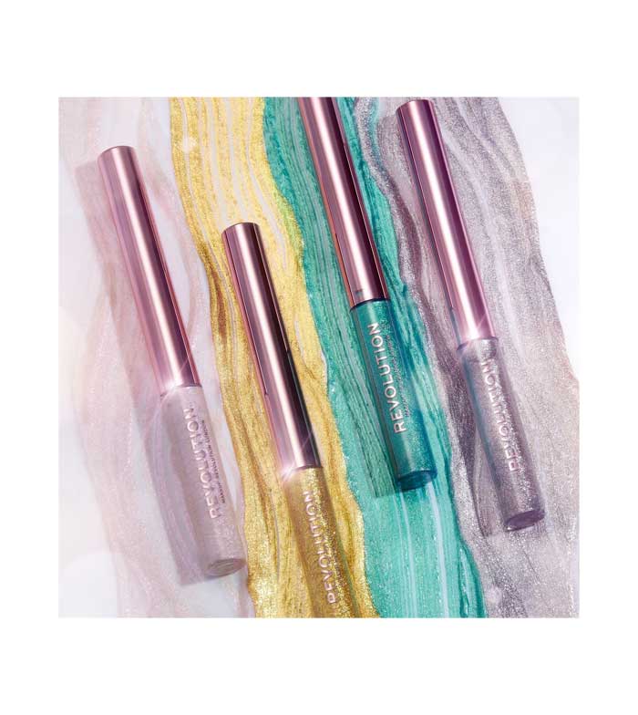 Revolution - *Ultimate Lights* - Delineador Líquido Chromatic Eyeliner - Silver Flash