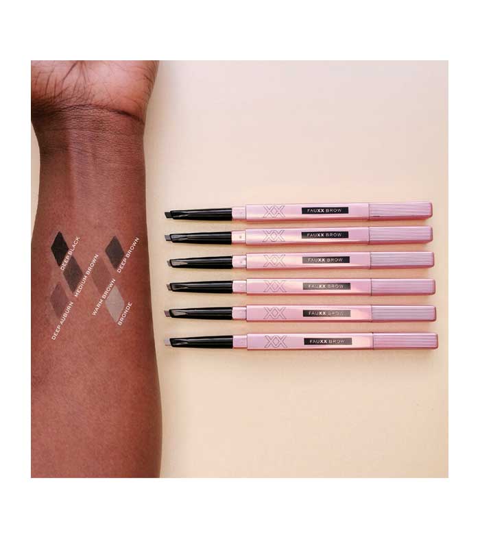 XX Revolution - Lápis de sobrancelha Fauxx Brow - Deep Auburn