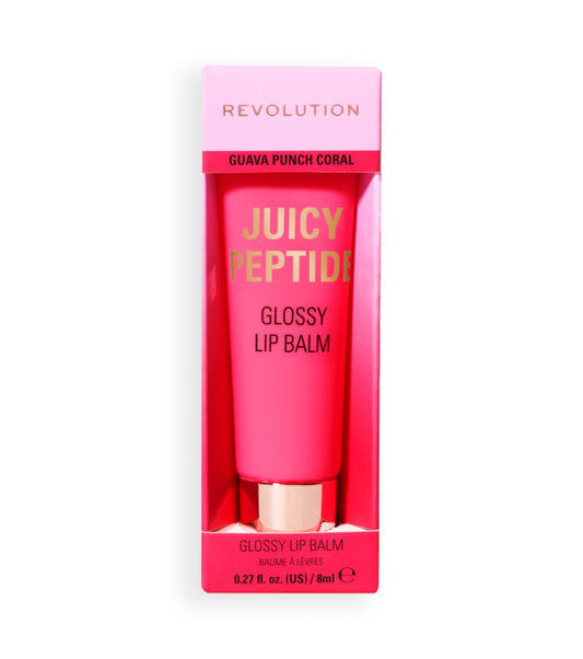 Makeup Revolution - Bálsamo de Brilho Labial Juicy Peptide - Guava Rum Punch Coral