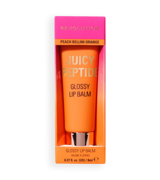 Makeup Revolution - Bálsamo de Brilho Labial Juicy Peptide - Peach Bellini Orange