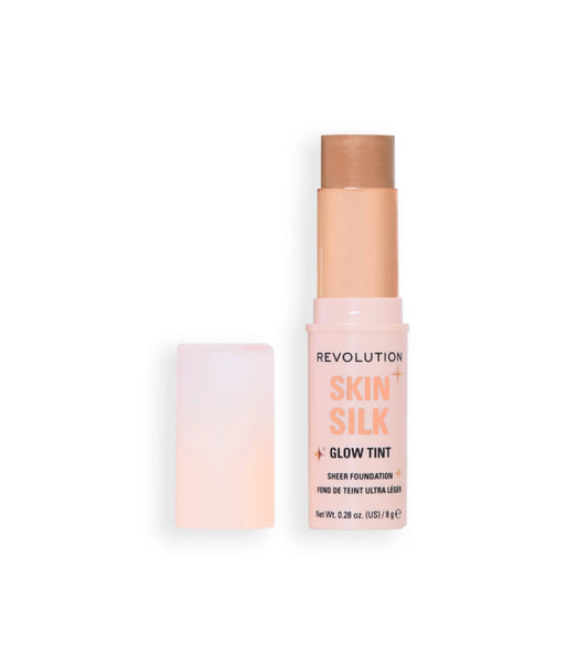 Makeup Revolution - Base de maquiagem em bastão Skin Silk Glow Tint Sheer Foundation - Medium Tan Neutral