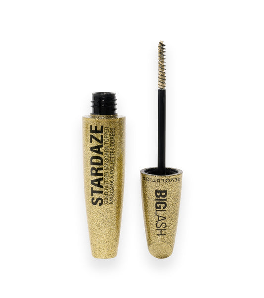 Makeup Revolution - Brilho para cabelo, sobrancelhas e cílios Big Lash Stardaze - Stardust Gold