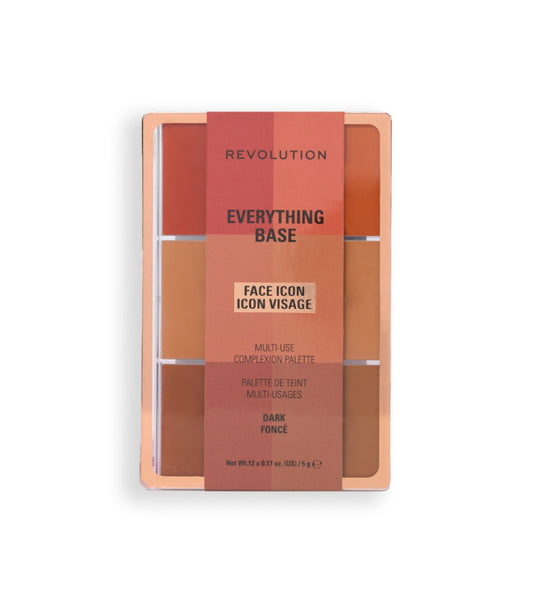 Makeup Revolution - Paleta de Rosto Everything Base Face Icon Complexion - Dark