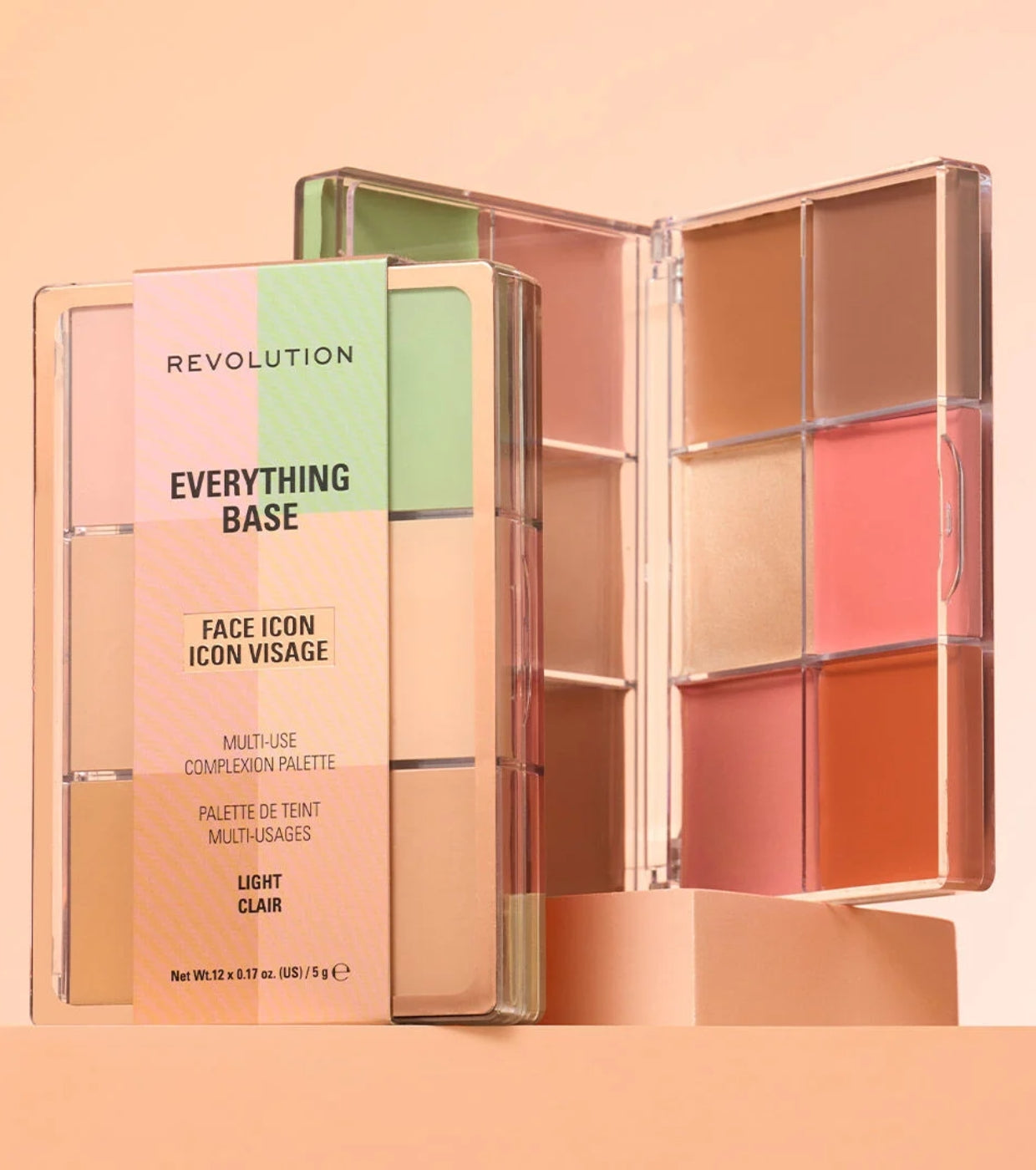 Makeup Revolution - Paleta de Rosto Everything Base Face Icon Complexion - Light