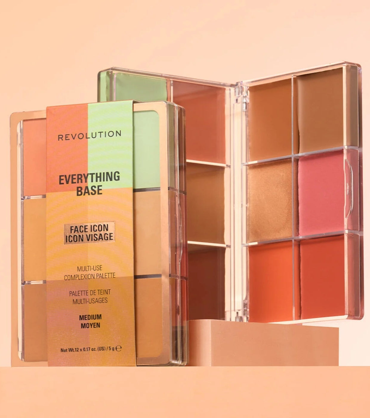 Makeup Revolution - Paleta de Rosto Everything Base Face Icon Complexion - Medium